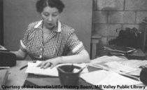 Ann Skidmore at the Mill Valley Record, circa 1950s