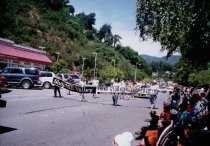 Chamber of Commerce banner in the Memorial Day Parade, 2002