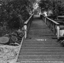 Dipsea Race path up steps at Cascade Lane, circa 2000