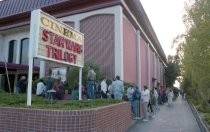 Line for a screening of the "Star Wars" trilogy at the Mill Valley Film Festival, 1987