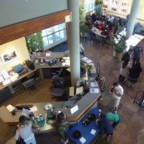 Mill Valley Community Center view from balcony during PSPS, 2019