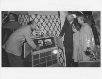 George Larson sells first television to the Bagshaw family in Mill Valley, circa 1948