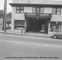 Odd Fellows Hall, Jim's Barbershop, and theYarn Shop, 1967