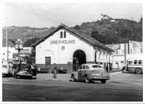 Greyhound bus terminal, circa early 1950's