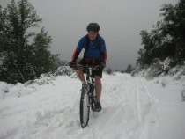 Mountain biking in the snow, 2011