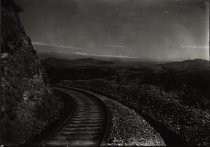 Scenic view of Richardson Bay from Mt. Tamalpais and Muir Woods Railway track,circa 1900