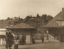 Portion of the Mill Valley Depot, with Bernard Street in the background, 1922