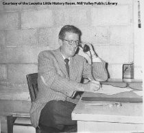 Bill Perdu at the Mill Valley Record, circa 1950s