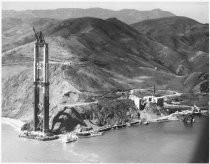 North Tower of Golden Gate Bridge construction, circa 1934