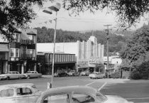 Sequoia Theater and adjacent shops, 1955