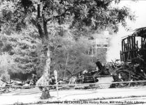 Ruins of building destroyed in fire, 1984