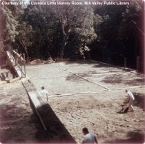 Construction of Library, Early Foundation Work, 1965