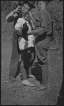 Three people at Cataract Gulch, 1919