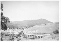 Photo the Alto Overpass, marshlands and Mt. Tamalpais, 1940's