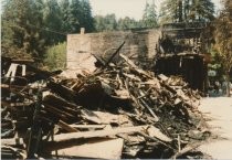 Dowd's ruins and burned side of La Veranda, 1984