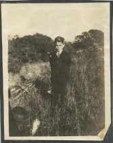 Young man on a picnic in Mill Valley, 1919