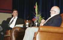 Phil Bronstein and Ed Asner at the Mill Valley Film Festival, 2002