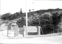 The main gate to the U.S. Airforce Station on Mt.Tamalpais,1984