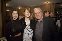 Vanessa Lyon, Emma Stone and Edward James Olmos, 2016