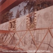 Framing a Concrete Wall, Library Construction, 1965