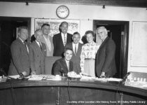 Mayor Michael Wornum and staff, circa 1960s