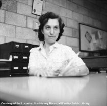 Carol Loudon at the Mill Valley Record, circa 1950s