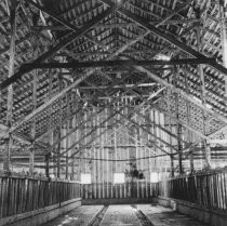 Alto Dairy barn interior, date unknown