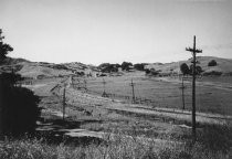 Marshland with Northwestern Pacific tracks, circa 1940s or 1950s