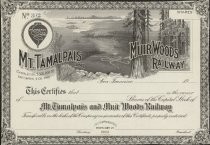 Stock certificate no. 302 for Mt. Tamalpais & Muir Woods Railway