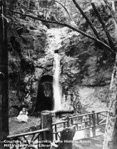 Marie Payne at Cascade Falls, 1900