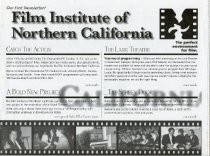 Inaugural newsletter of the Film Institute of Northern California, 1996