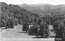 View of golf course and hills, 1955
