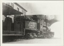 Mill Valley and Mt. Tamalpais Railway Engine No. 1 ready to descend from the summit of Mt. Tamalpais, 1897