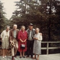 Group photo featuring Dimple Newbegin, Karin Lundquist Connelly, and Alfhild Lundquist, among others, October 1966