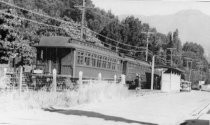 Northwestern Pacific commuter train at Park Station, Mill Valley, 1939