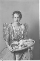 Woman's portrait with basket of fruit, unknown