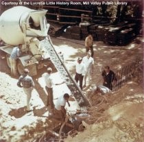 Pouring Concrete for Foundation Work, 1965