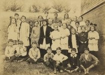 Older students from a class at the Homestead School in Mill Valley, circa 1920