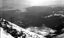 Looking toward San Francisco from snow-covered Mt. Tamalpais 1922