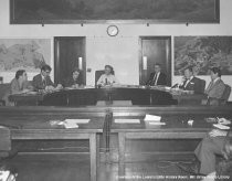 Mayor Jean Barnard, center, and City Council, 1972