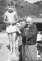 Boy at end of Dipsea Race, date unknown