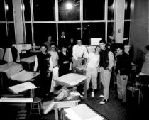 Tamalpais High students in a classroom, early 1950s