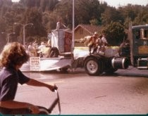 Lions Club float in Mill Valley's 75th Anniversary parade, 1975