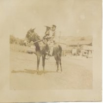 Grace Martin at Lytton Square with unknown friend, date unknown