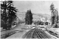 Train tracks entering Mill Valley via Miller Avenue, circa 1905-1910