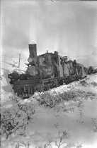 Tamalpais Railway train in snow near East Peak Mt. Tamalpais, 1922