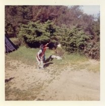 Two actors in action in the Mountain Play "Tamalpa", 1963