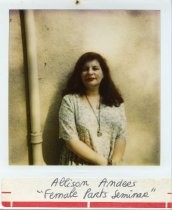 Polaroid portrait of filmmaker Allison Anders, 1992