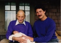 Rick Wachs, Lance Robinson and baby, June1991