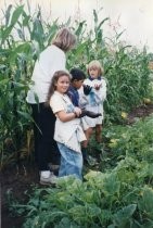 Mill Valley Children's Garden working in worm garden, 1990-1994